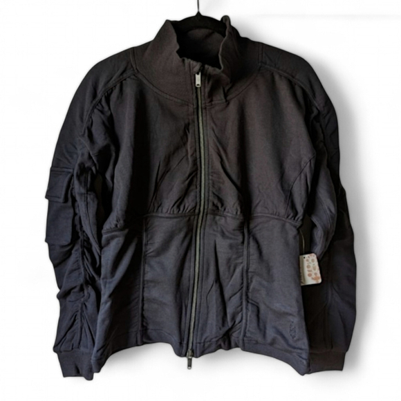 Free People Cargo Pocket Zip Jacket | Elevated Athleisure Staple Sz M NWT - Picture 3 of 14